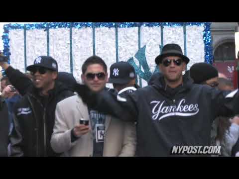 JAY Z AND AROD AT YANKEES PARADE FOR THE NEW YORK POAST 