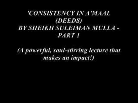 Suleiman Mulla- POWERFUL lect on ...