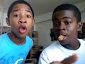 Ms.Peachez fry dat chicken!! Brandon Levert Adam Walker