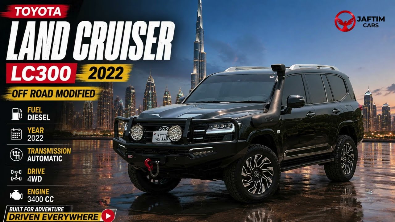 Toyota Land Cruiser GXR 2022 | 3.3L DIESEL | AT | RHD | OFF-ROAD MODIFIED | ARB BULL BAR WITH HEAVY FOCUSED LED LIGHTS | AIR video