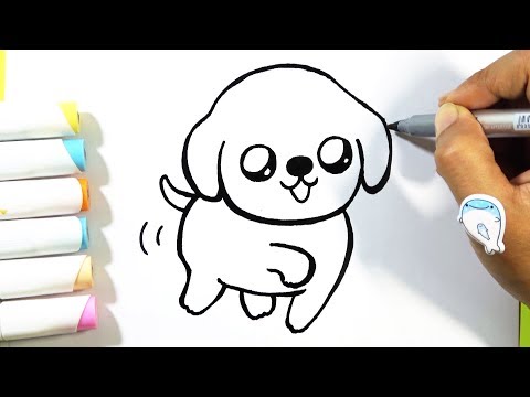 video-linktoworks-How to Draw Puppy CUTE - Easy | BOBO Cute Art - YouTube