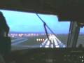 Cockpit View of Dusk / Night Landing in Dash 8 Q400 at Glasgow RWY 23