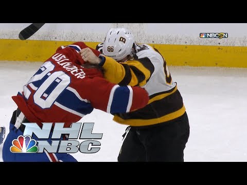 Video: Bruins' Kevan Miller, Canadiens' Nicolas Deslauriers fight at center ice | NHL | NBC Sports