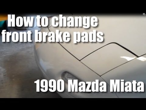 How to change front brake pads 1990 Mazda Miata MX-5