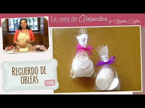arreglos de primera comunión - Con una sencilla bolsa y obleas vamos a hacer un lindo complemento para los recuerdos de esta Primera Comunión. Te sugiero que veas el video de como hacer el...