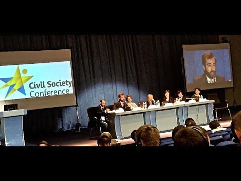 Peter Zalmayev of EDI, Civil Society Conference, Kiyv, Ukraine, Apr 26-28, 2015.