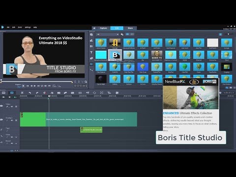 Everything on VideoStudio Ultimate 2018 Purchased Version Titler Pro 5 And Boris Title Studio