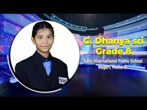 Kalvi Talks | Season 4 | G. Dhanya sri - Grade 8 | The Unyielding Spirit of Draupadi | Kalvi Schools