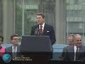 President Reagan's remarks on East-West relations at the Brandenburg Gate in West Berlin, Germany on June 12, 1987.