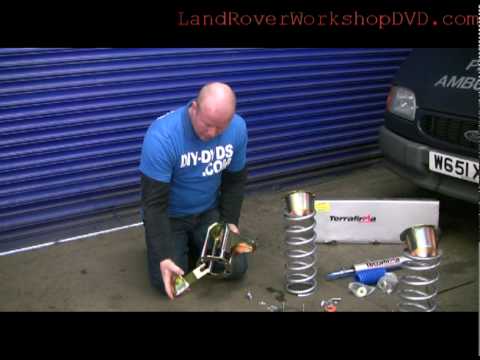 How to change Landrover Suspension, 2 inch suspension lift with Gas Shocks