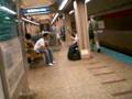 Music on El platform at Jackson