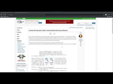 Quick & Dirty Shellcode Analysis – CVE-2017-11882 – Didier Stevens Videos