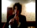 Tom playing the penny whistle