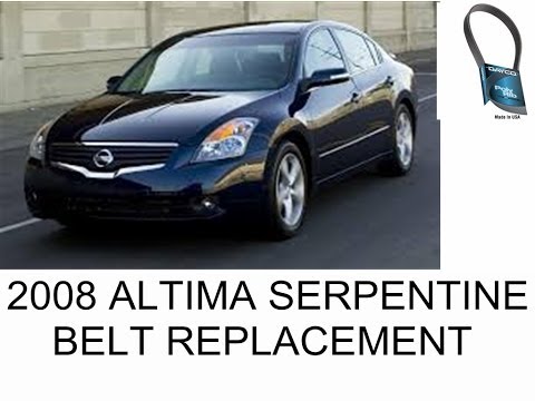 How to Replace serpentine belt 2008 Nissan Altima