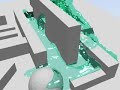 my test fluid in blender, fluid simulation, water animation, high complicated fluid test,