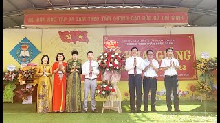 Đồng chí Phạm Tuấn Đạt, Phó Bí thư Thành uỷ, Chủ tịch UBND thành phố dự khai giảng năm học mới tại Trường THCS Trần Quốc Toản