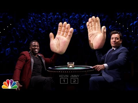 Jimmy - Jimmy and Kevin Hart compete in a high-stakes game of blackjack where the loser of each round gets smacked in the face with a giant rubber hand. Subscribe NO...