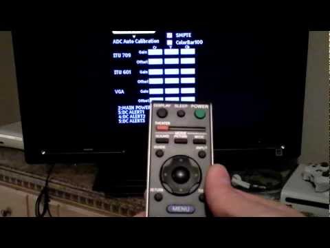 reset Sony Bravia - How to access Sony TV service menu to reset factory restore calibrate colors using remote code review exit store demo mode resetting restoring SONY BRAVIA KDL.