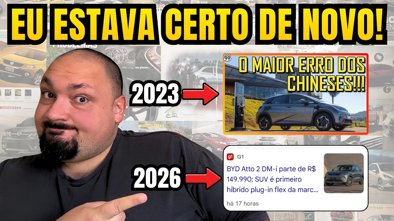 ACERTEI MAIS UMA!!! NOVO BYD É A MARCA VENDO O GRANDE POTENCIAL DOS CARROS NÃO ELÉTRICOS!!!