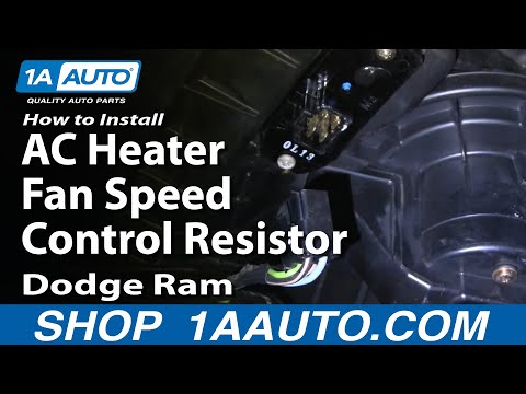 How To Install Repair Replace AC Heater Fan Speed Control Resistor Dodge Ram 02-08 1AAuto.com