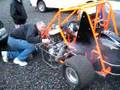 Yamaha R6 powered mini sprint running on alcohol.