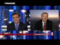 grosses tensions entre pujadas et juncker sur le plateau du 20h de france 2. 21 10 08