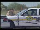 Cop Car Side Swiped By Truck