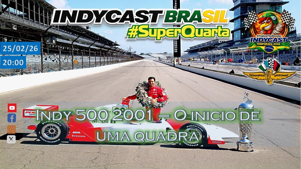 IndyCast Brasil #SuperQuarta #Indy500 #Indy - Helio Castroneves vence pela primeira vez