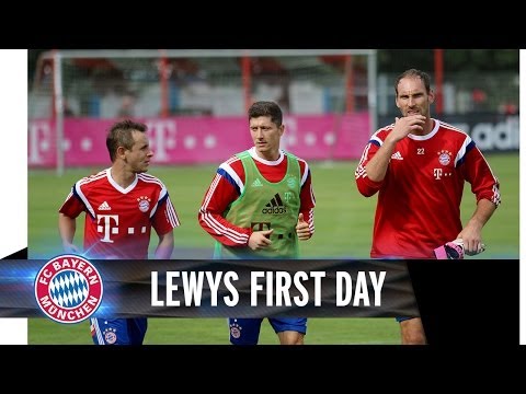 Lewandowski's first day at FC Bayern Lewandowski's first day at FC Bayern