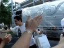 David Archuleta Hi fiving fans in Albany