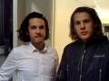 Bård and Vegard greeting to Kjersti