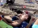 En la playa de Salou