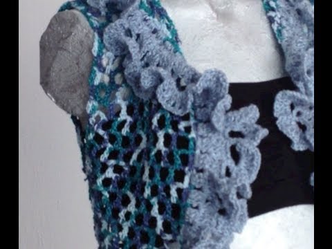 1 DE 3 COMO TEJER CHALECO MALLA INTERCALADA GANCHILLO CROCHET