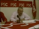 Intervenció d'en Manuel Espinosa, primer secretari del PSC de Sant Pere de Ribes, i en Manolo Colorado, representant del PSC a la Ponència d'Equipaments.