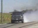 truck burnouts lots of black smoke
