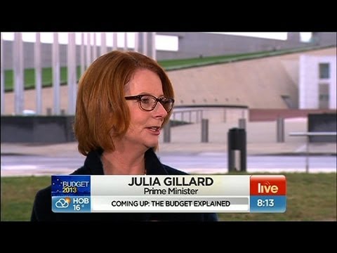 Julia Gillard - Prime Minister Julia Gillard says she's not concerned by the budget deficit and what the plan is for spending and income.