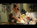 Josie rolls scallion pancakes