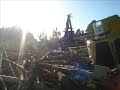 Log truck rollover w/ entrapment