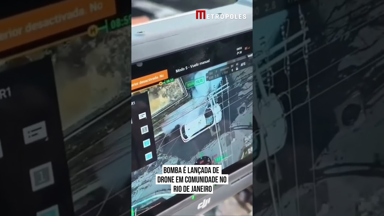 Bomba é lançada de drone em comunidade no Rio de Janeiro