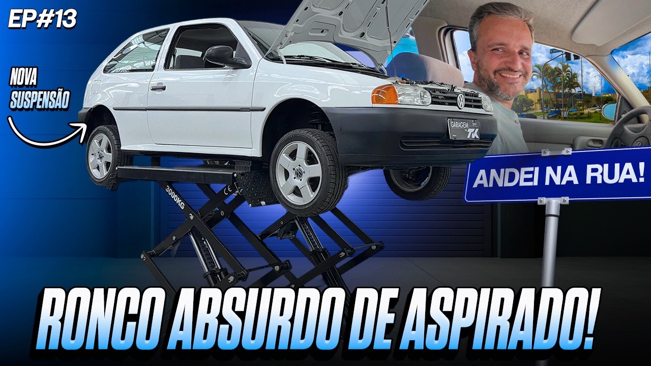 Suspensão de performance e primeiro rolê na rua! Gol Aspirado Canjica.
