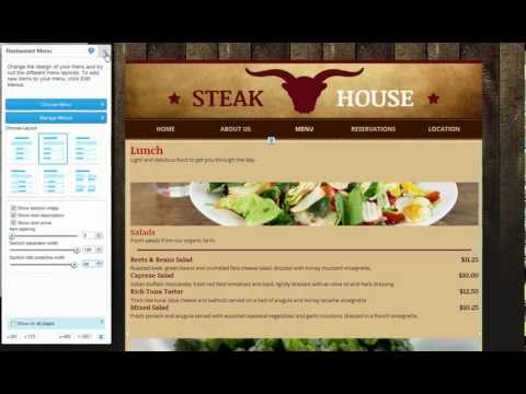HTML Website Builder | Add Restaurant Menus to your Wix site