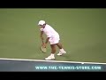 the magician fooled everyone in arthur ashe except for roddick with this trick shot.  i had to watch it three times to figure out what happened.

http://www.the-tennis-store.com