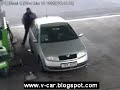 Guy's Hit By Rolling Wheel