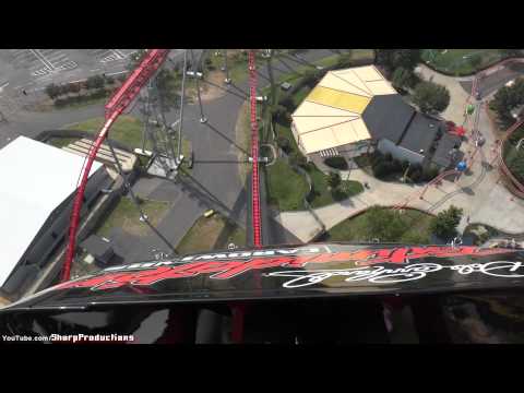 Intimidator - Front Rider's Perspective on Intimidator (Bolliger & Mabillard: Mega Coaster) at Carowinds in Charlotte, North Carolina, USA. Length: 5316' Height: 232' Drop...