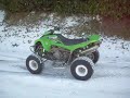 QUAD KAWASAKI KFX 700 glissade sur la neige dans le sud charente 16210 chalais
