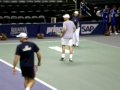 Andy Roddick Practices with Chris Guccione (1/2)