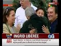 liberation ingrid betancourt : arrivee de l avion a bogota