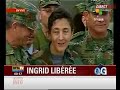 liberation ingrid betancourt : arrivee de l avion a bogota