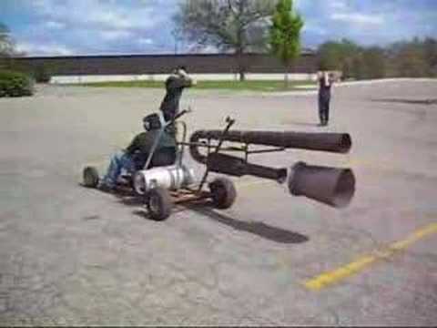 Pulse jet go kart - Ein Go Kart mit einem Verpuffungsstrahltriebwerk (Pulse Jet)! Da geht die Post ab!