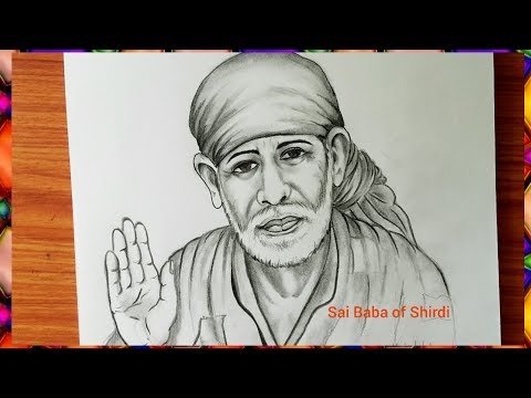 video-linktoworks-Drawing Sai Baba of Shirdi | Easy pencil sketch - YouTube